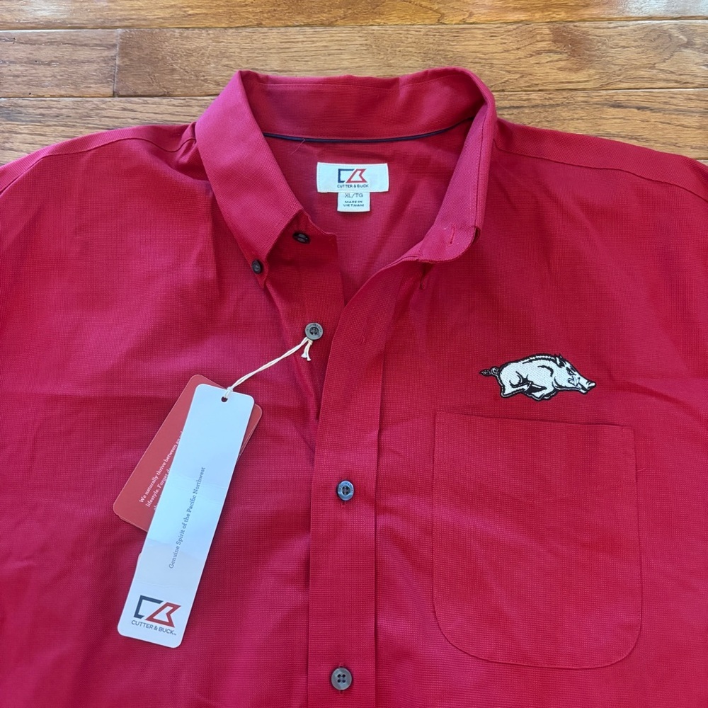 NWT Mens long sleeve Arkansas button down - Picture 2 of 4